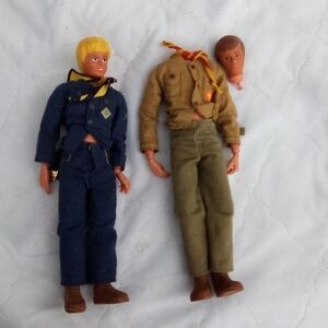 Adventure Action Figures with Blue and Tan Outfits